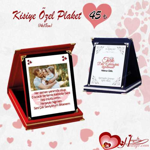 Sevgiliye Özel Plaket