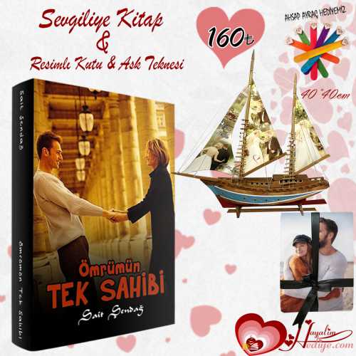 Sevgiliye Kitap Özel Kutu Ve Aşk Teknesi
